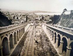 Abertura da avenida Borges de Medeiros e construção do viaduto Otávio Rocha. Acervo do Museu Joaquim Felizardo