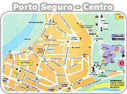 Mapa do Centro de Porto Seguro